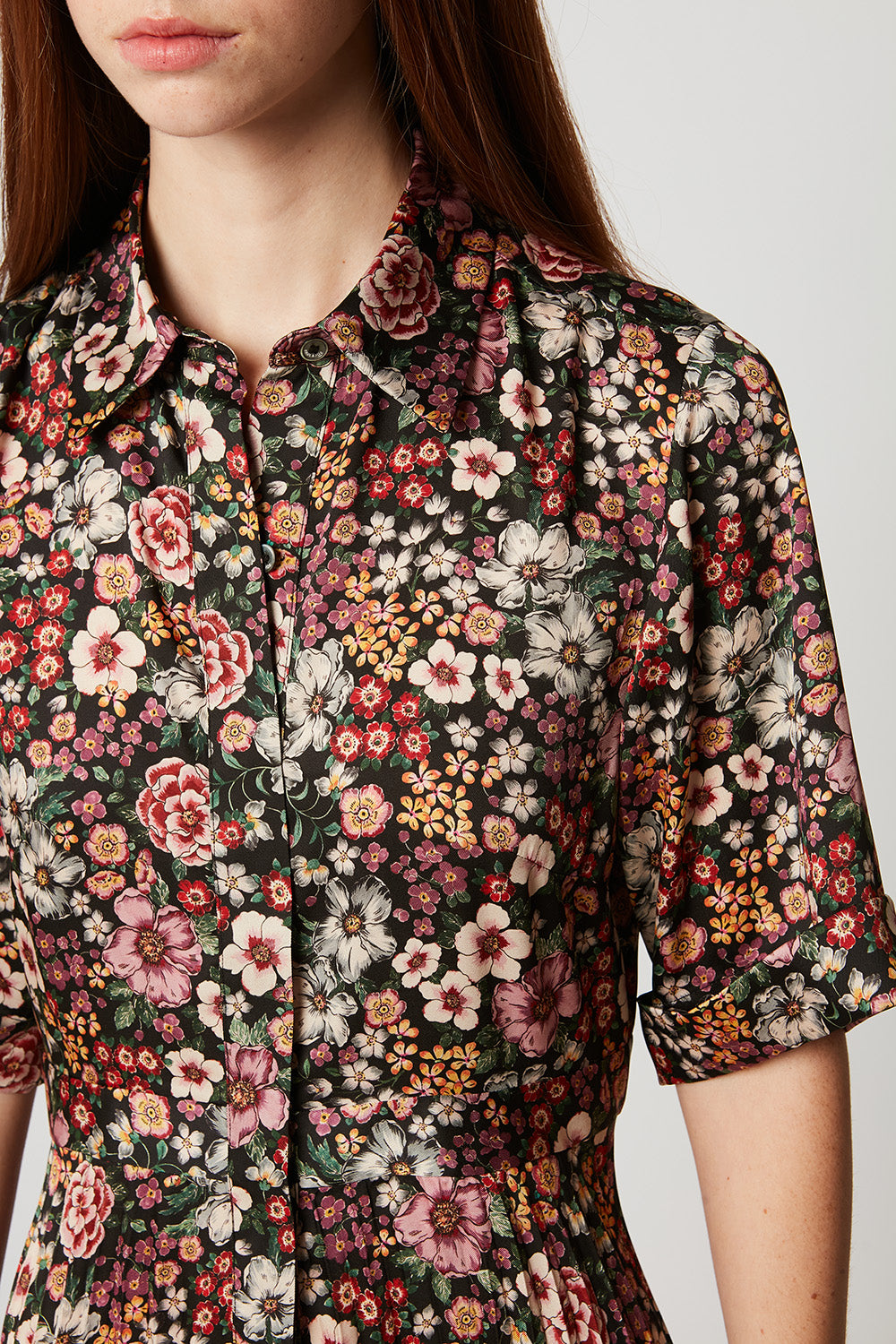 flowered printed shirt dress - Dresses ...